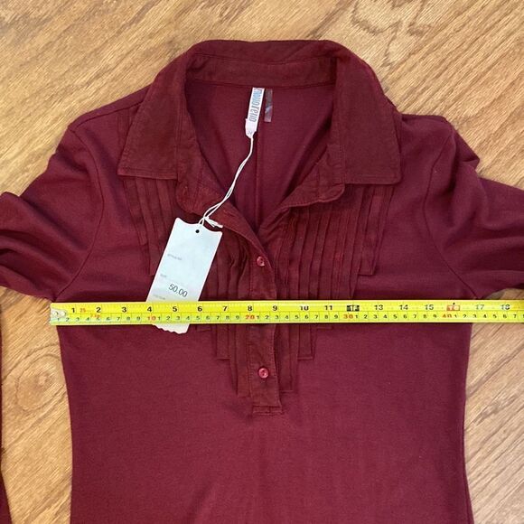 NWT Mollo Rello size M burgundy dress, with really cute, lace at the bottom - Picture 7 of 12